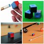 HJYDGJ Lot de 24 craies de billard standard pour queues de billard antidérapantes bleues