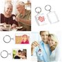 Porte-clés Photo Vierge, 30 Pièces Porte-clés en Acrylique Transparent avec Insertion Photos Double Face Personnalisées Porte-cl