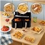 SdreMelo Papier Cuisson 240PCS Air Fryer Papier Cuisson Tefal/Moulinex 8.3L Air Fryer Dual 5.3L 3.1L Papier Air Fryer Tefal EY90
