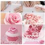 Nuyoah Outils de Décoration de Gâteau Accessoire Pate a Sucre Patisserie 87pcs Fondant Outils Ensemble avec Emporte Pièces Lettr