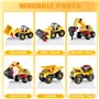 6 en 1 Démonter et Assembler Camion DIY Construction Véhicules Kit avec Jeu Perceuse Électrique pour Enfant Jeu éducatif de Garç
