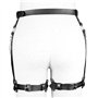 KOEMCY Punk Taille Harnais Ceinture Noir Cuir Harnais Corps, Chaîne de Taille Ceinture de Cuisse Réglable Ventre Courroie Strapp