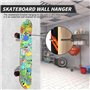 xyuayamz Support Skateboard, Supports Muraux pour Longboard, Support Skate Rack, Porte Ski Mural pour Salon Garage Mur Affichage