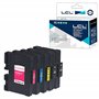 LCL Cartouche d'encre Compatible GC-41 GC41 GC41K GC41C GC41M GC41Y Pigment (2KCMY) Remplacement pour Ricoh Aficio SG 2100 2100N