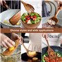 Ustensiles de Cuisine bois de,7 pièces Ustensiles de Cuisine en teck,comprenant un Ensemble de Cuillère en bois Cuisine,une Spat