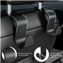 SUTOUG Lot de 4 crochets pour dossier de siège de voiture - Accessoires de voiture pour intérieur - En plastique noir - Convient