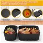 24 Pièces Accessoires Airfryer pour Philips Airfryer Dual Basket 3000 Series NA350 Airfryer,Accessoires Plat pour Philips Airfry