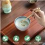 Matcha set – Matcha kit – Set de fouet matcha bambou – 4 pièces d'accessoires pour matcha avec cuillère à matcha et support en c
