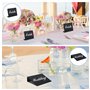 Ardoise - mini ardoise 100 x 75 mm - marque-place et porte-nom de table - 20 ardoises effaçables avec 2 craies et 1 chiffon de n