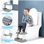 Snarflun Reducteur Toilette Enfant, Siège de Toilette Enfant Réglable en Hauteur Pliable avec Marches, Réducteur WC Enfant Siege