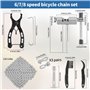 Chaîne de vélo - Kit Réparation Chaîne Vélo - Alliage d'Aluminium - Outil Démonte Chaîne - Pour Réparer Chaînes VTT et Vélo de C