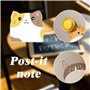 Lot de 12 notes autocollantes pour enfants - Bloc-notes mignons - Bloc-notes - Petit bloc de notes - Motif chat de dessin animé 