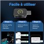 Adaptateur CarPlay sans Fil pour Apple iPhone, Adaptateur sans Fil carplay avec câble d'extension USB & USB-C/Type-C, Compatible