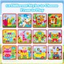 TNEDFOD Jouets en Mosaïque, Jeu Mosaique Enfant, Jouets éducatifs Montessori 12 Cartes et 46 Boutons Puzzle d'apprentissage Préc