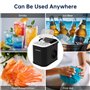 Machine à glaçons, 120W Machine à glaçons Petite, 8 glaçons en 6 minutes, 12kg/24h, Ice Maker avec capteur infrarouge & autonett