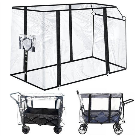 Chariot Protection de Pluie pour Chariot Pliable avec Toit