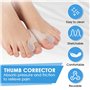 6 Pièces Correcteur Hallux Valgus en Silicone, Séparateurs d'Orteils Transparent, Détente du Gros Orteil, Écarteur Orteil pour S