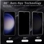 2 Pièces Verre Trempé Anti-Espion pour Samsung Galaxy S23 avec 2 Pièces Caméra Arrière Protecteur, Protecteur D'écran de Confide