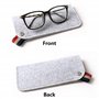 NTCL Niuhong 4 Pcs Étui Lunettes Portable Souple Housse Protection Lunettes Organisateur Lunettes Sac à Lunettes En Feutre Poche