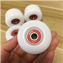 Jonscart Kit de roues de skateboard sport - 4 pièces 50 mm x 35 mm 83 A blanc souple Cruiser roues 8 pièces haute vitesse de pré