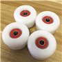 Jonscart Kit de roues de skateboard sport - 4 pièces 50 mm x 35 mm 83 A blanc souple Cruiser roues 8 pièces haute vitesse de pré