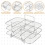 LEKEFETO Airfryer Accessoires pour friteuse à air chaud à 3 étages pour Ninja Foodi Dual Zone AF300EU/ AF400EU, Air Fryer Rack m