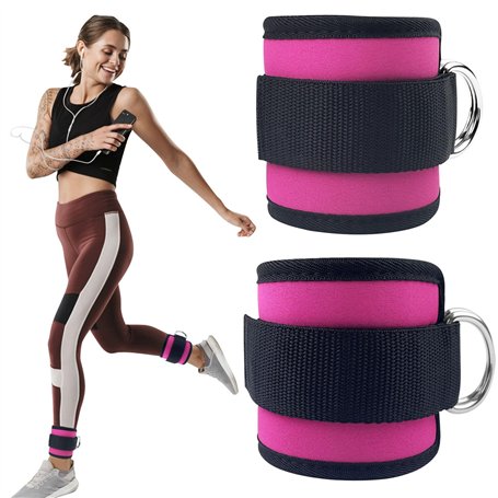 MeoZynxadril 2 Pièces Sangle Cheville Musculation Poulie