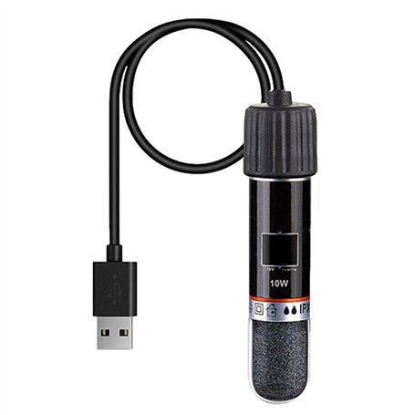 GERUI Chauffage d'aquarium USB 10 W - Mini barre chauffante avec thermostat - Chauffage tortue d'aquarium pour petits aquariums