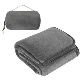 WEGREAT Couverture de voyage ultra légère et chaude - 127 x 152 cm - Coussin 2 en 1 - Couverture d'avion ultra légère - Pliable
