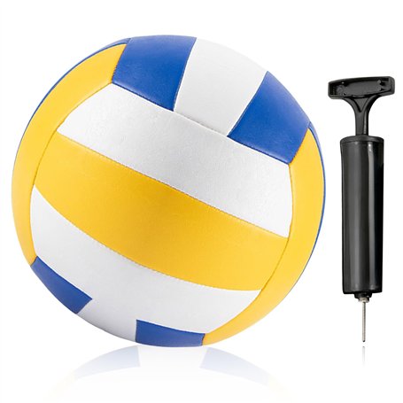 WIYETY Ballon de Beach-Volley Taille Officielle 5 : Volleyball Souple avec Pompe