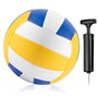 WIYETY Ballon de Beach-Volley Taille Officielle 5 : Volleyball Souple avec Pompe