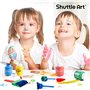 33 Pièces Kit de Peinture au Doigt Enfant Lavable(10 Couleurs*60ML) avec Pinceau