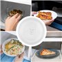 WinGluge Plateau Micro Onde 24.5cm, Assiette Tournante en Verre Type Y pour Micro-ondes, Plateau Tournant pour Micro Ondes et Po
