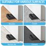 FERRGIA 8 Noir Cale Porte Caoutchouc Souple,Hauteur Reglable Antidérapante Bloc,Non Toxique,Non Odeur Arrêt de Cale Porte,Caoutc
