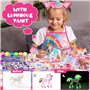 RDDAIPE Licorne Jouet Fille Kit de Peinture, avec 17 Licornes Activites Manuelles pour Enfants et Phosphorescence, Licorne a Col