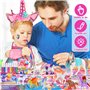 RDDAIPE Licorne Jouet Fille Kit de Peinture, avec 17 Licornes Activites Manuelles pour Enfants et Phosphorescence, Licorne a Col