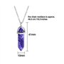 YiYaO Pendentifs Point de Quartz,Pendentif Pierre Naturelle 12 Pièces Collier Hexagonal Colliers à Pierres Précieuses à Quartz à