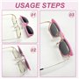 FUIPVGI 2 Pièces Clip Lunettes de Soleil Enfant Clip Lunettes de Soleil Polarisées Clip Lunettes Polarisant Pour Garçons et Fill