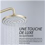 DILECI - Colonne de Douche en Or Brossé avec Mitigeur – Design Luxueux et Économiseur d’Eau – Pomme de Douche Rotative, Douchett