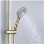 DILECI - Colonne de Douche en Or Brossé avec Mitigeur – Design Luxueux et Économiseur d’Eau – Pomme de Douche Rotative, Douchett