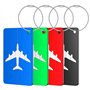 Brencco 4 Étiquettes à bagages en aluminium Avec carte pour informations personnelles