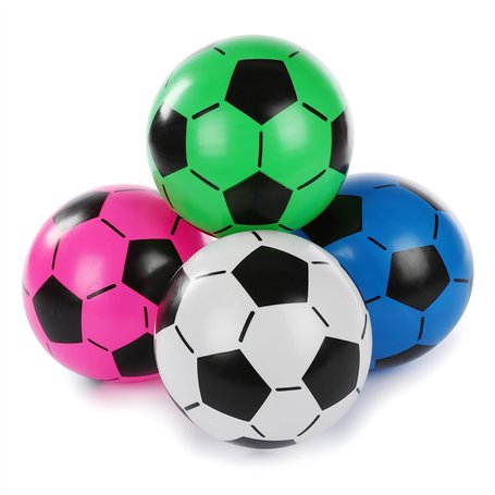 Set de 4 Ballons de Foot pour Enfants - Ballon pour Enfants en PVC Indoor & Outdoor pour la Maison