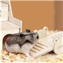 Zwenjuan Jouets pour Hamster,Jouet Pont à Bascule en Bois,Jouets molaires Jouet de Hamster Accessoire,Jouets Cochon d'Inde à mâc