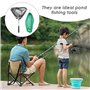 1 filet de pêche, 1 sac à poisson, épuisette de nettoyage de bassin, épuisette de plongée à long manche, épuisette télescopique 