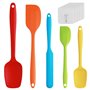 Lot de 5 Spatules en Silicone avec Noyau Métallique – Flexibles