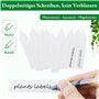 Lot de 210 Étiquettes pour Plantes Blanches en Plastique – Résistantes aux Intempéries – 10 x 2 cm – Etiquette Plante Pour Jardi