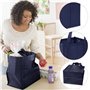 PFLYPF Lot de 2 sacs à provisions avec poignées, sacs à provisions réutilisables, sacs à provisions pliables portables en tissu