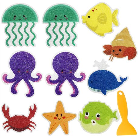 10 Pièces Autocollants Antidérapants pour Salle de Bain