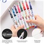 TAFACE Lot de 8 stylos de couleur avec 1 étui à stylo, stylos à encre multicolores à pointe fine, crayons de calligraphie à écri