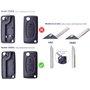ANGOFIZ Coque Clé Pliable 2 Boutons CE0523 Lame VA2 Compatible avec Peugeot 207 307 307S 308 407 408 3 607 807 2BT 3008 5008 Par